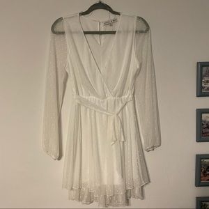 Long sleeve white dress